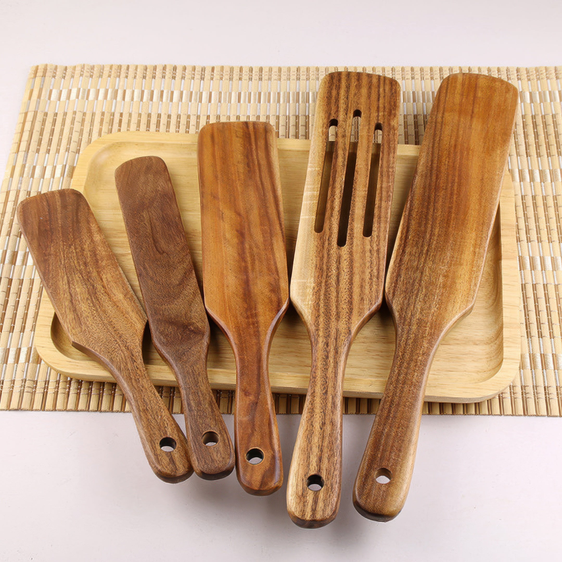 5-delers Spurtle-sett i akasietre