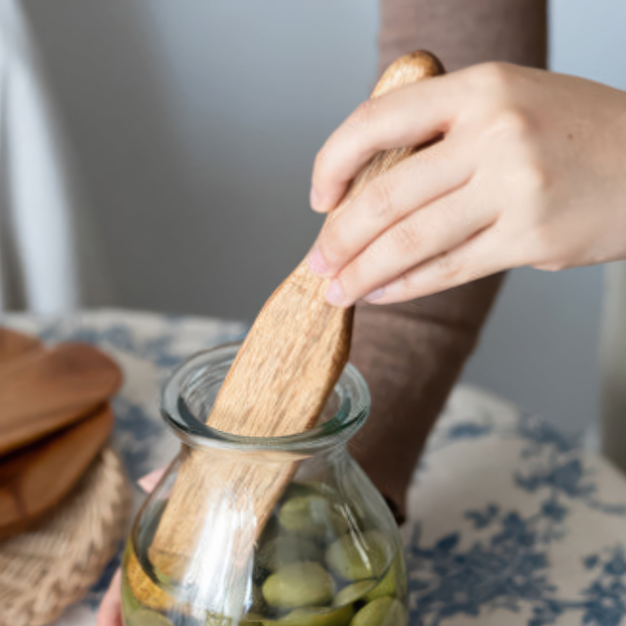 5-delers Spurtle-sett i akasietre
